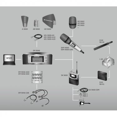 广东森海塞尔 Digital 9000 系列无线话筒 Sennheiser 数字无线话筒麦克风咪 SKM9000  手持无线发射器 