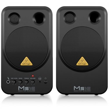 广东百灵达 Behringer MS16 4寸有源监听音箱 多媒体音箱 双路有源立体声音箱 有源音响 监听扬声器