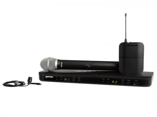 广东Shure 舒尔 BLX1288/CVL 无线麦克风  BLX1288/CVL 双通道无线领夹+手持话筒系统