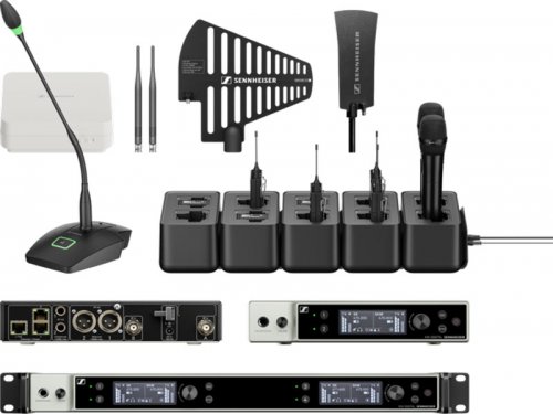 广东森海赛尔 EW-DX EM 2 DANTE 双通道一拖二无线麦克风 教学会议舞台演出直播无线话筒 Sennheiser